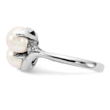 14k White Gold 6mm FW Cultured Pearl A Diamond ring Y4367PL/A