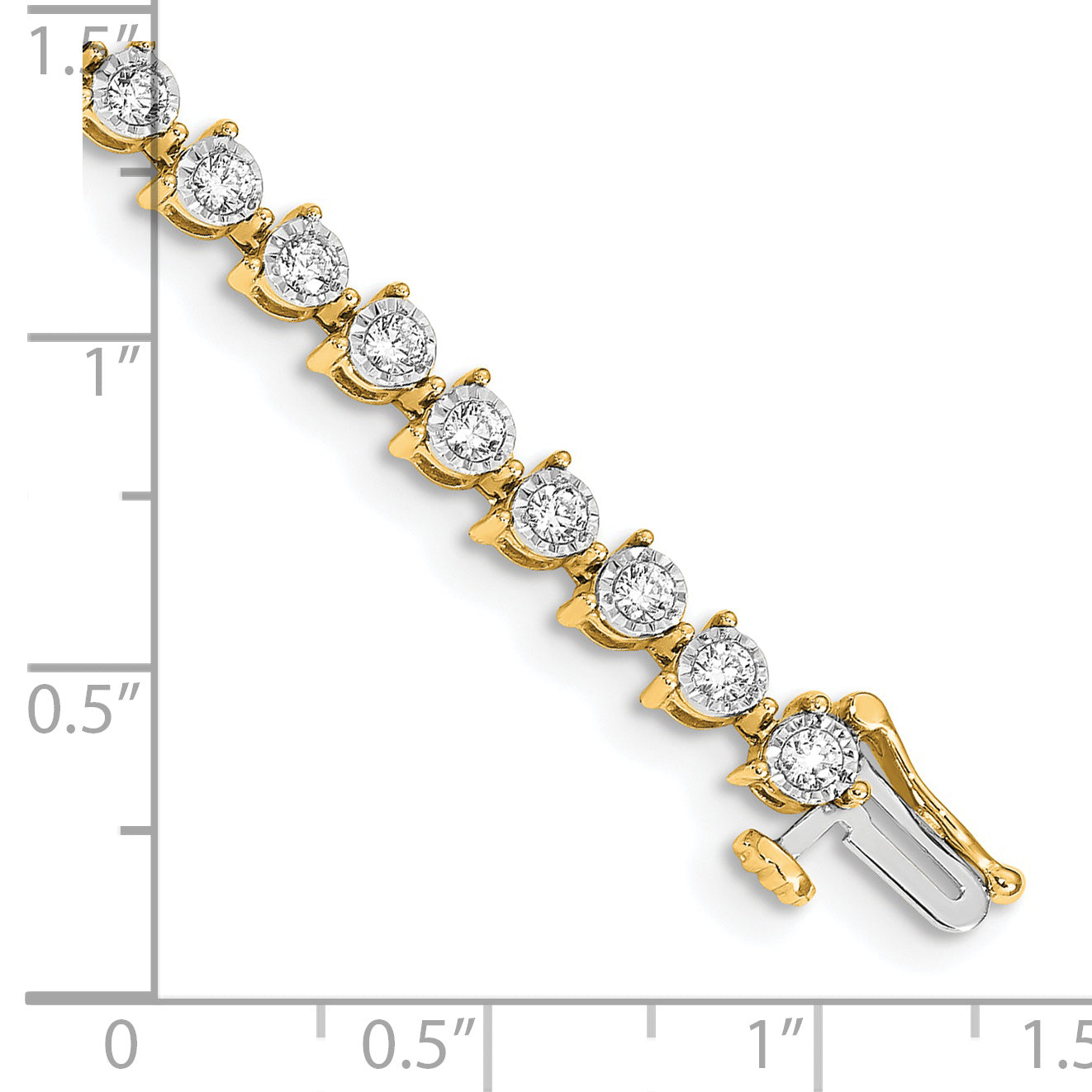 14k White Gold Complete 2 carat Diamond Illusion Setting 7 inch Tennis Bracelet BM4656
