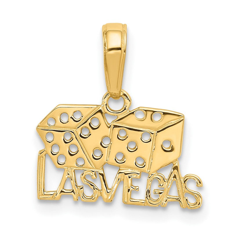 14k LAS VEGAS with Dice Pendant K2773