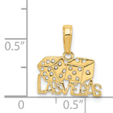14k LAS VEGAS with Dice Pendant K2773