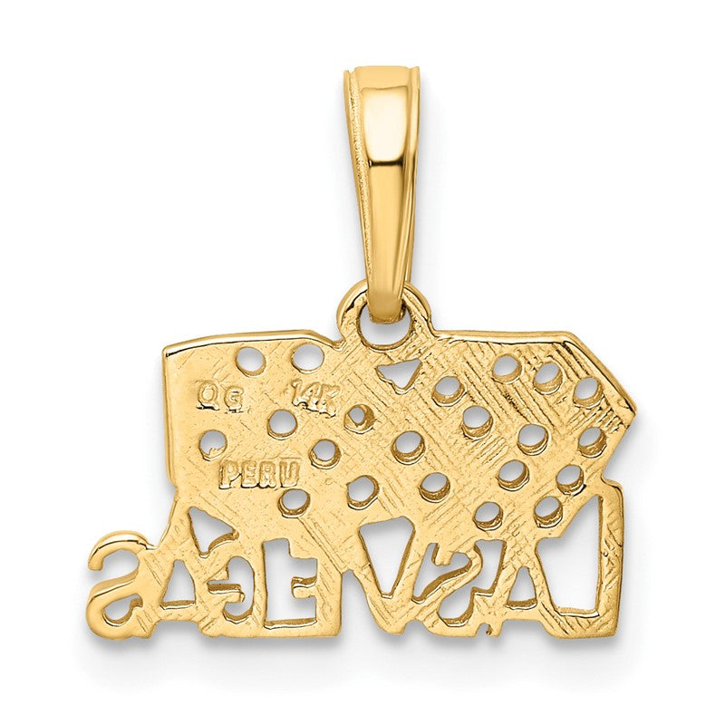 14k LAS VEGAS with Dice Pendant K2773