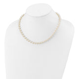 14k 6-7mm White Near-Round Freshwater Cultured Pearl 16 inch Necklace WPN060