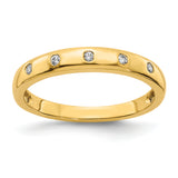 14k White Gold 3mm 5-stone 1/20 carat Diamond Band RM5620