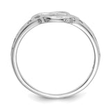 14k White Gold Ladies Celtic Knot Ring D1871