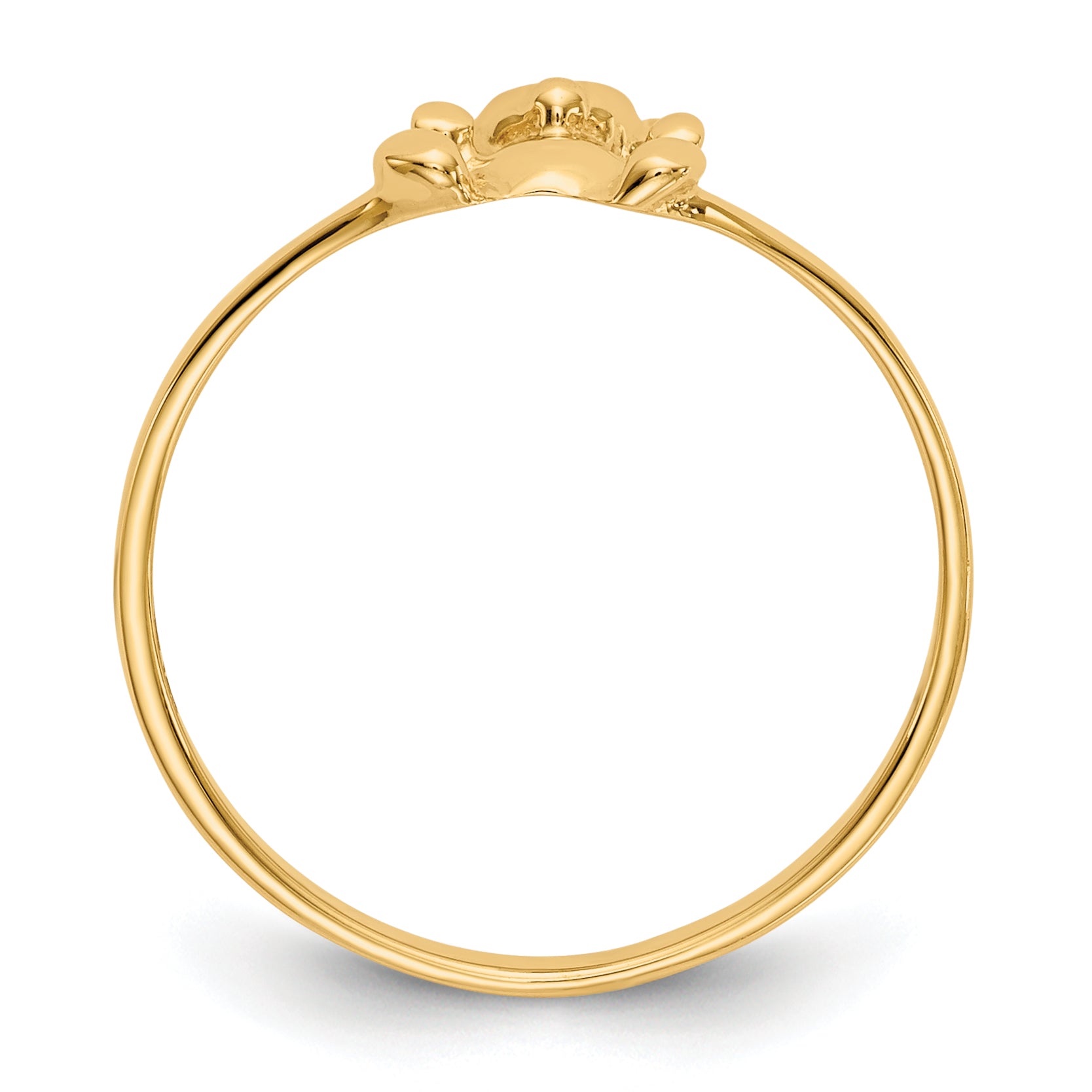 14k Polished Teddy Bear Size 5 Baby / Childs Ring R194