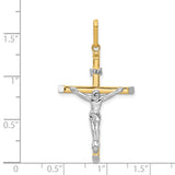 14k Two-tone Crucifix Pendant K4327