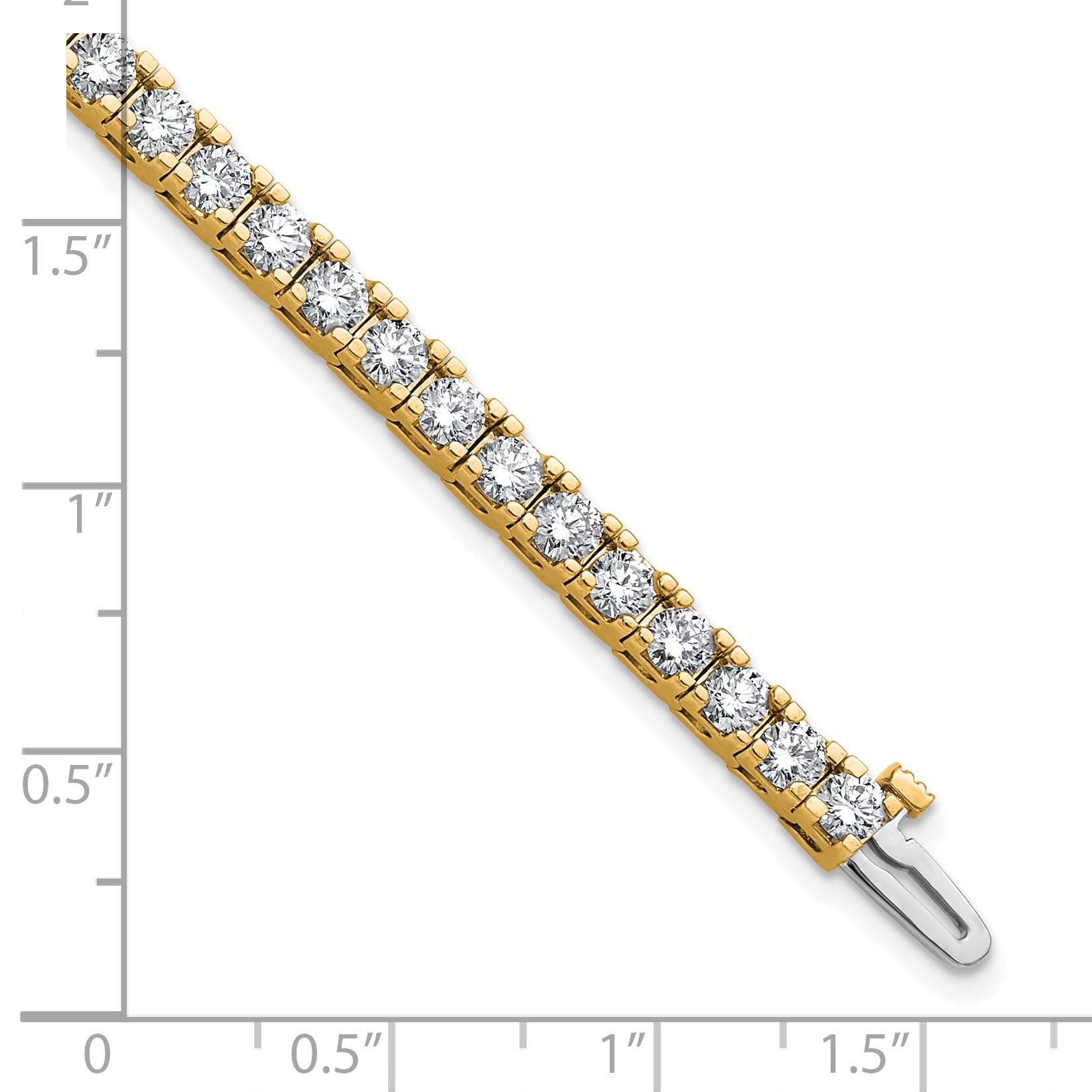 14k Complete 6.44 carat Round VS Diamond 4-prong 7 inch Tennis Bracelet X735VS