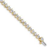 14k Complete 10.2 carat Round A Diamond 3-prong 7 inch Tennis Bracelet X2844A