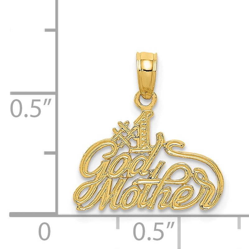 14K #1 GODMOTHER Pendant D3964