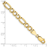 14K 26 inch 5.75mm Semi-Solid Figaro with Lobster Clasp Chain BC95