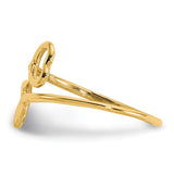 14k Double Heart Toe Ring K2032