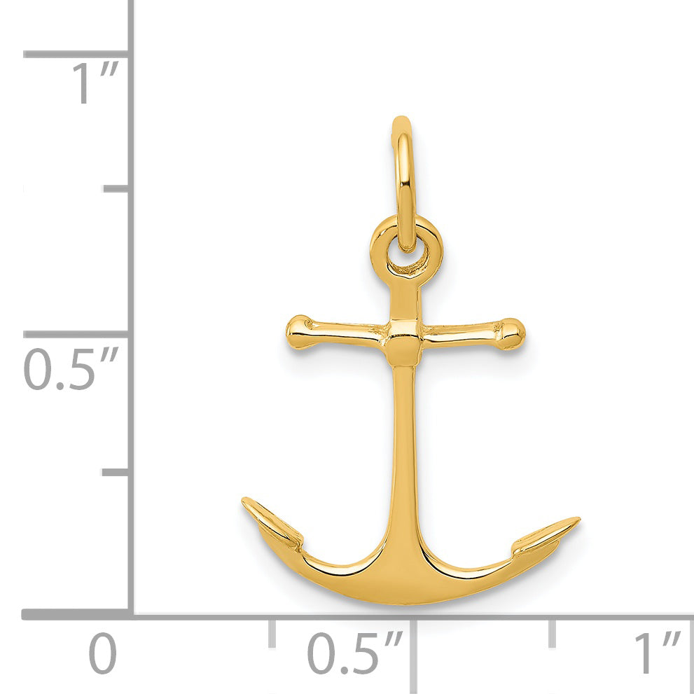 14K 3-D Anchor Charm A5059