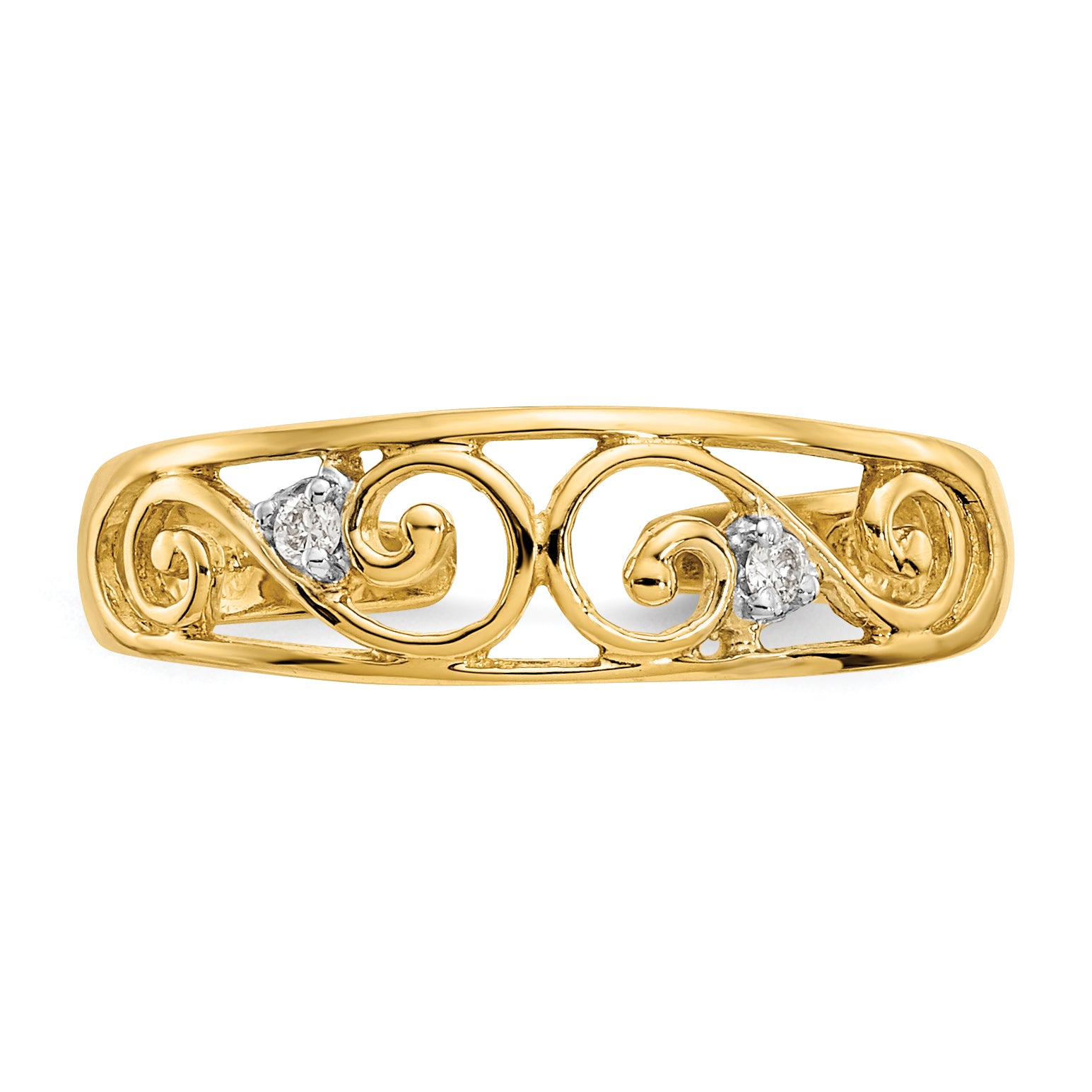 14k .02 carat Diamond Scroll Toe Ring RM5653