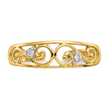 14k .02 carat Diamond Scroll Toe Ring RM5653