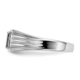14k White Gold 5.25x5.0mm Childs Open Back Signet Ring D1876