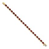 14k Complete 6x4mm Oval Amethyst 7 inch Bracelet BM4500