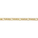 14K 10 inch 3.5mm Semi-Solid Figaro with Lobster Clasp Anklet BC93