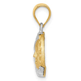 14k Two-tone Sun and Moon Charm D244
