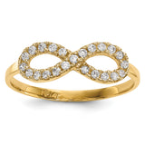 14k CZ Infinity Symbol Ring R610