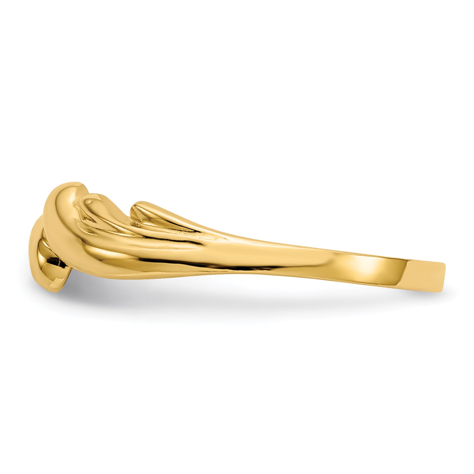 14k Polished Wave Ring D111