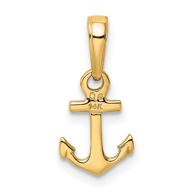 14k Mini Anchor Pendant K3087