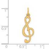 14k Polished Treble Clef Charm C3124