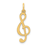 14k Polished Treble Clef Charm C3124