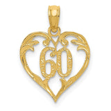 14k 60 Heart Pendant K2616