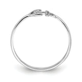14K White Gold Polished Anchor Ring D4724
