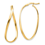 14k Polished 2mm Wavy Hoop Earrings TF1395