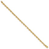 14K 18 inch 4.2mm Hand Polished Fancy Link with Lobster Clasp Chain LK302