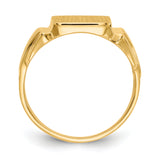 14k 10.5x10.5mm Square Open Back Mens Signet Ring CH171