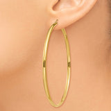 14k 2.75x65mm Polished Tube Hoop Earrings TA239