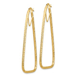 14k Polished & Diamond-cut Double Triangle Hoop Earrings TF1373