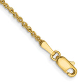 14K 10 inch 1.7mm Ropa with Lobster Clasp Anklet RPA028