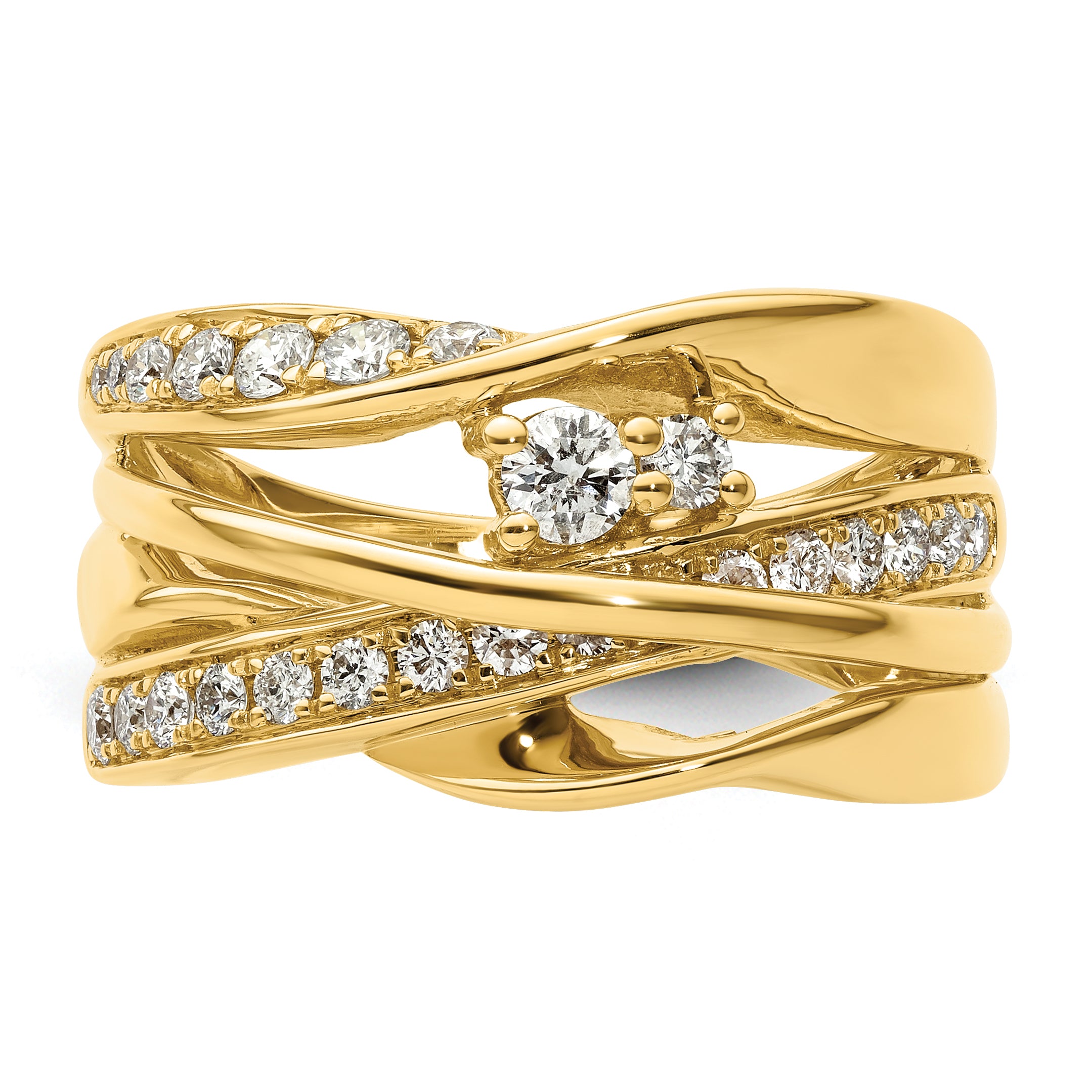 14k 5/8 carat Diamond Fancy Woven Ring RM4248