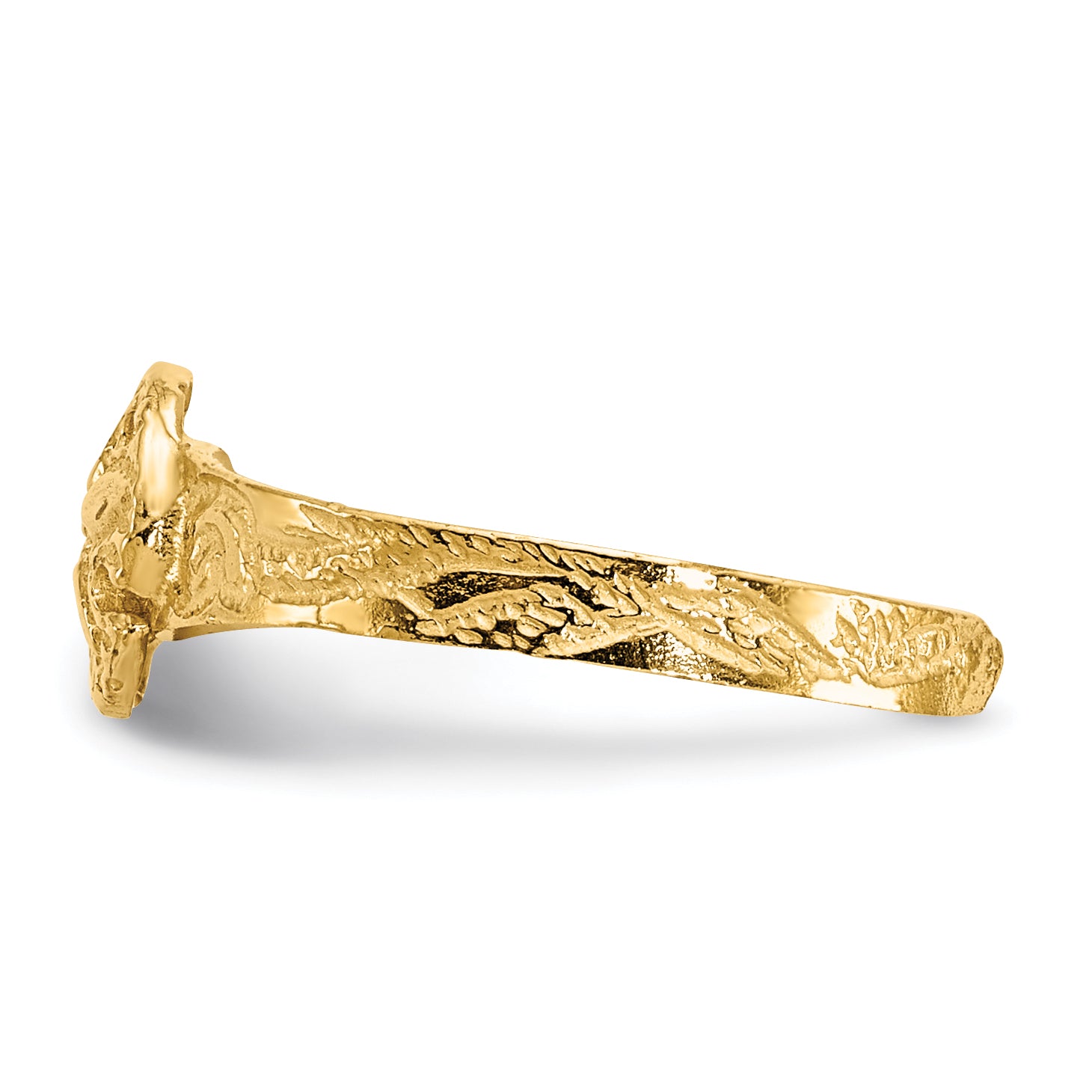 14K Diamond-cut Sand Dollar Toe Ring K3832