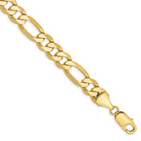 14K 26 inch 8.75mm Flat Figaro with Lobster Clasp Chain FFL220