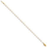 14k 5-6mm White Round Akoya Saltwater Cultured Pearl 16 inch Necklace PL50AA