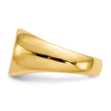 14k 12.5x9.5mm Closed Back Signet Ring RS252