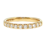 10-Stone Round Diamond Prong Wedding Band in 14K Yellow Gold