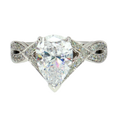 Platinum Infinity Diamond Semi-Mount Ring