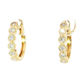 14K Yellow Gold 0.33ctw Diamond Hoop Earrings