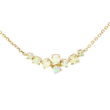 14K Yellow Gold Australian Opal Stations Necklace (18")