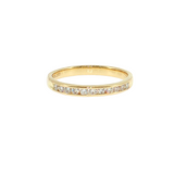 14K Yellow Gold Channel Set Diamond Wedding Band 0.24 CTW