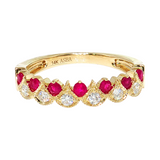 14kt Yellow Gold 0.25ct AA Ruby & 0.16ct VS Diamond Ring