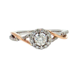 Infinity style engagment ring