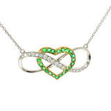 Lady's 14k Two-Tone Gold Custom Infinity Heart Pendant