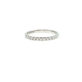 14K White Gold Prong Set Diamond Wedding Band 0.26 CTW