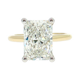 5.00ct Radiant Lab Grown Diamond Solitaire | 14K Two-Tone Ring